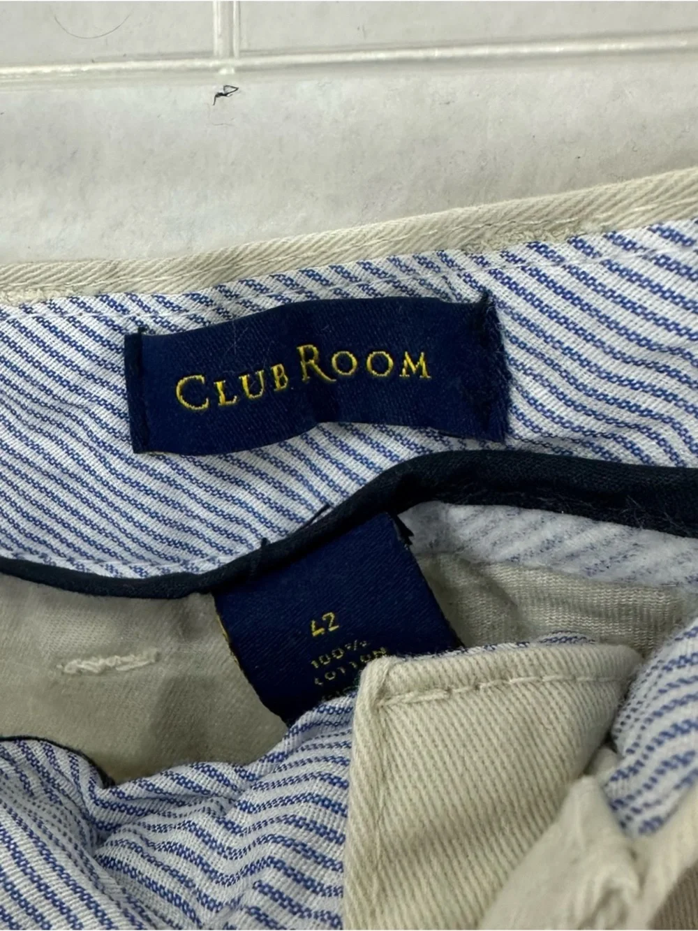 NWT Club Room Chino Shorts‎ Mens 42 Beige